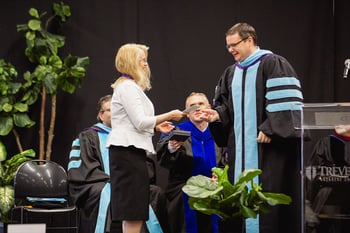 Faculty awards being presented for teaching excellence.