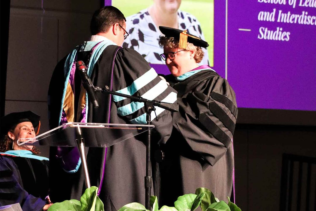 Awards are handed out at Trevecca's 2023 Teaching Excellence awards.