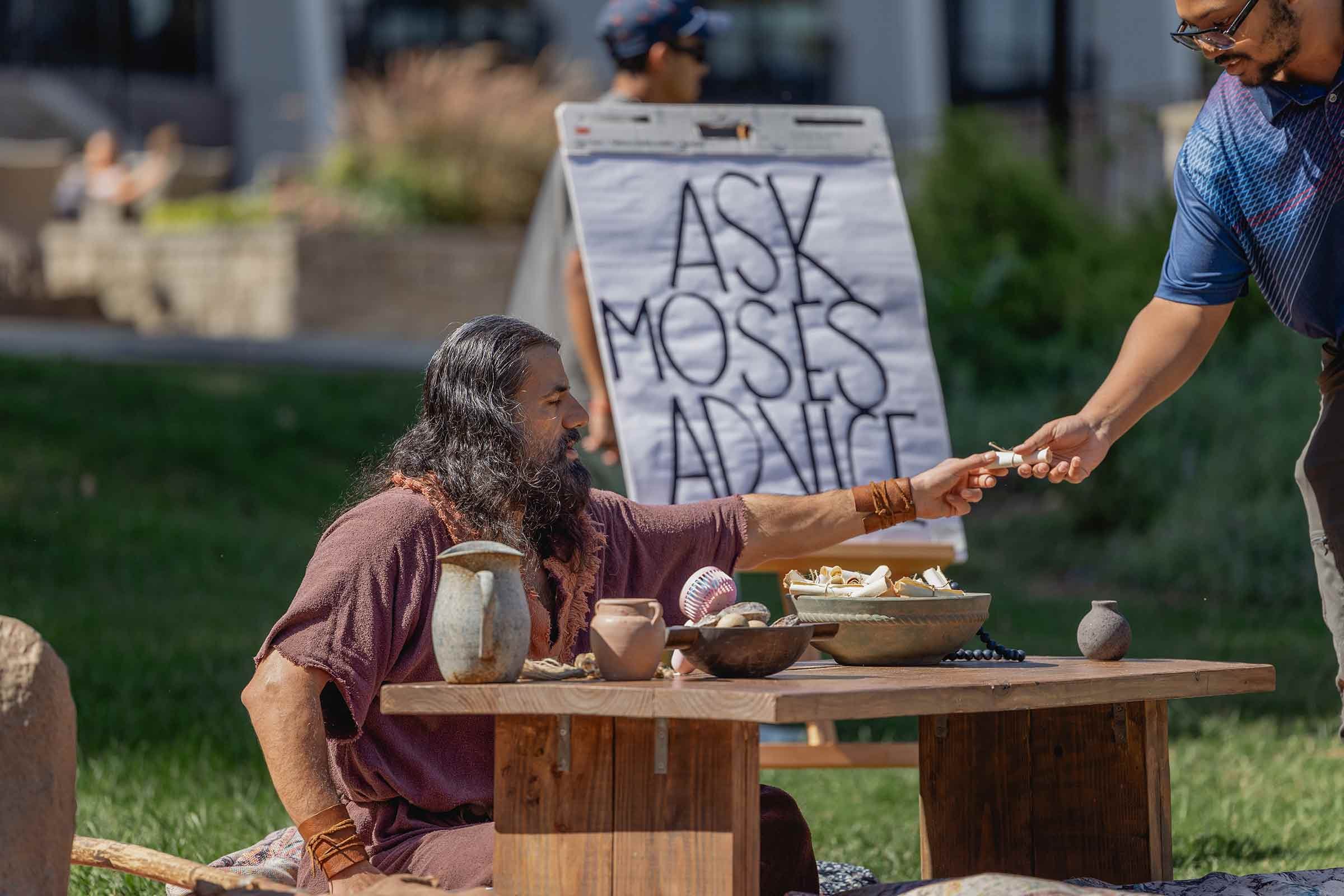Moses Visits Trevecca and Gives Advice to Students