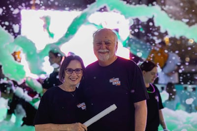 Dan and Denise Boone celebrate Giving Day at the "Gloam" party.