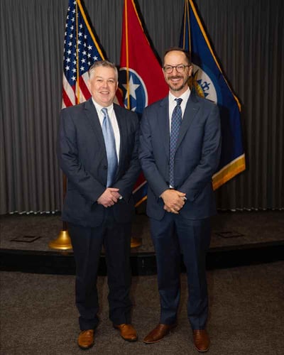 Kendell Poole poses with Nashville Mayor Freddie O-Connell.