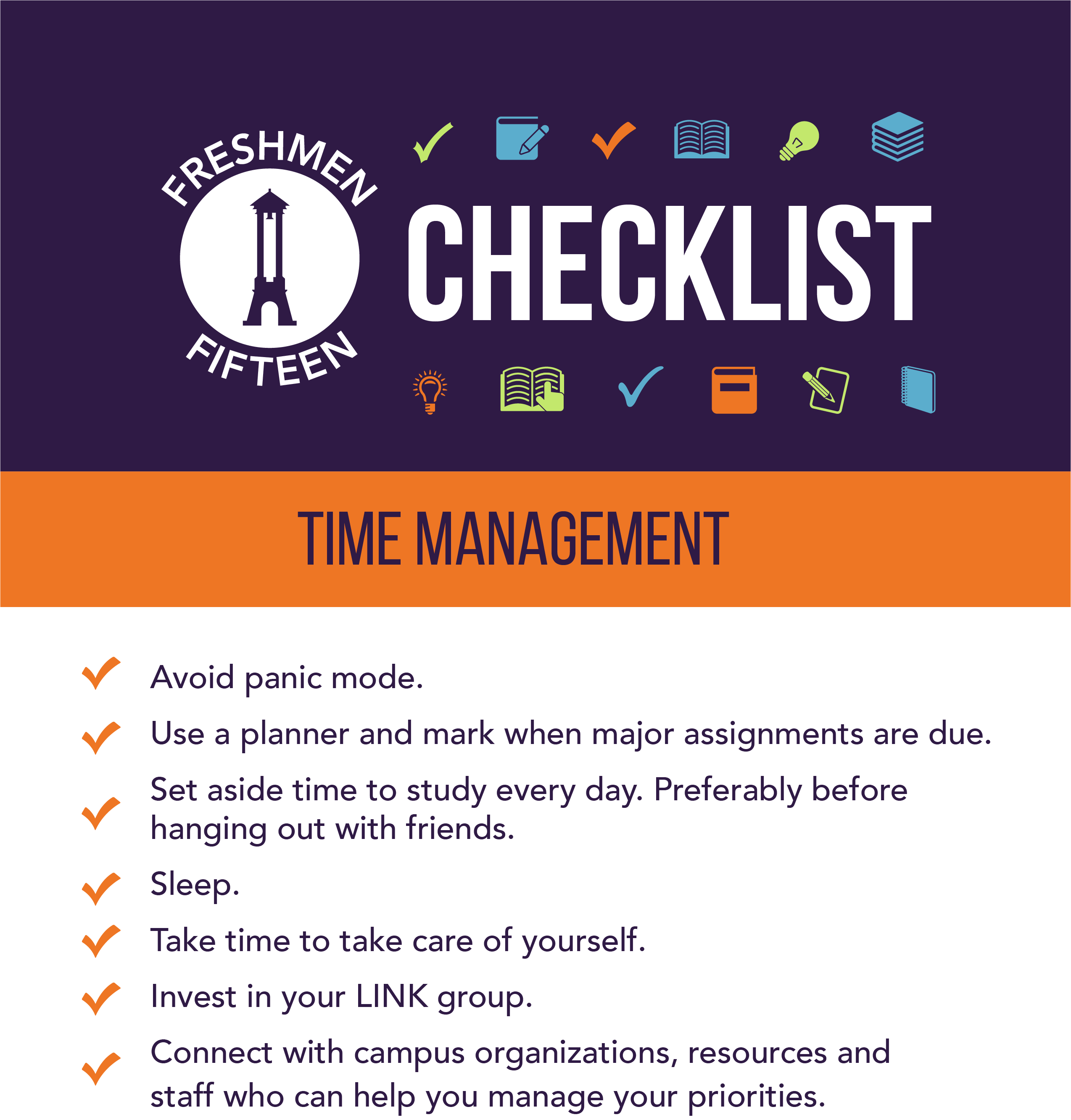 Freshmen 15_Checklist Time Management